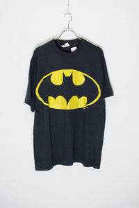MADE IN USA 89'S S/S BATMAN LOGO PRINT T-SHIRT / BLACK [SIZE: XL USED]