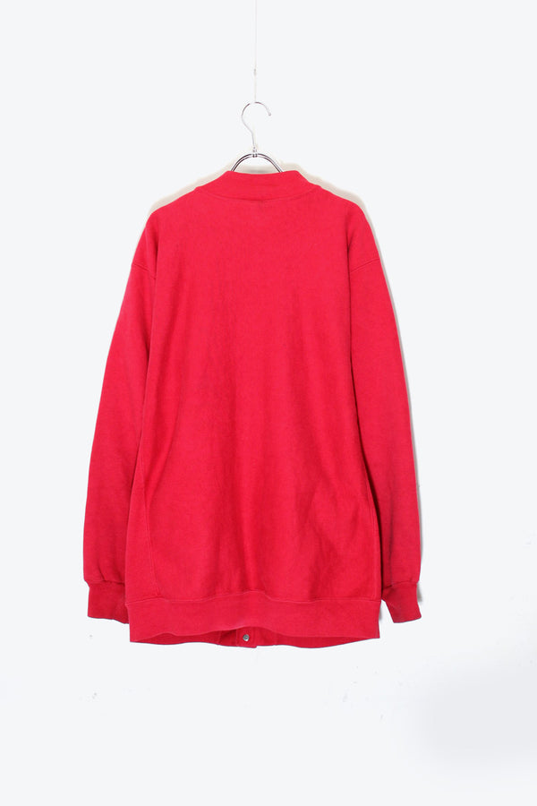 MADE IN USA 90'S REVERSE WEAVE SNAP SWEAT JACKET / PINKRED [SIZE: XL USED]