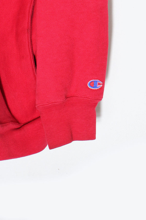 MADE IN USA 90'S REVERSE WEAVE SNAP SWEAT JACKET / PINKRED [SIZE: XL USED]
