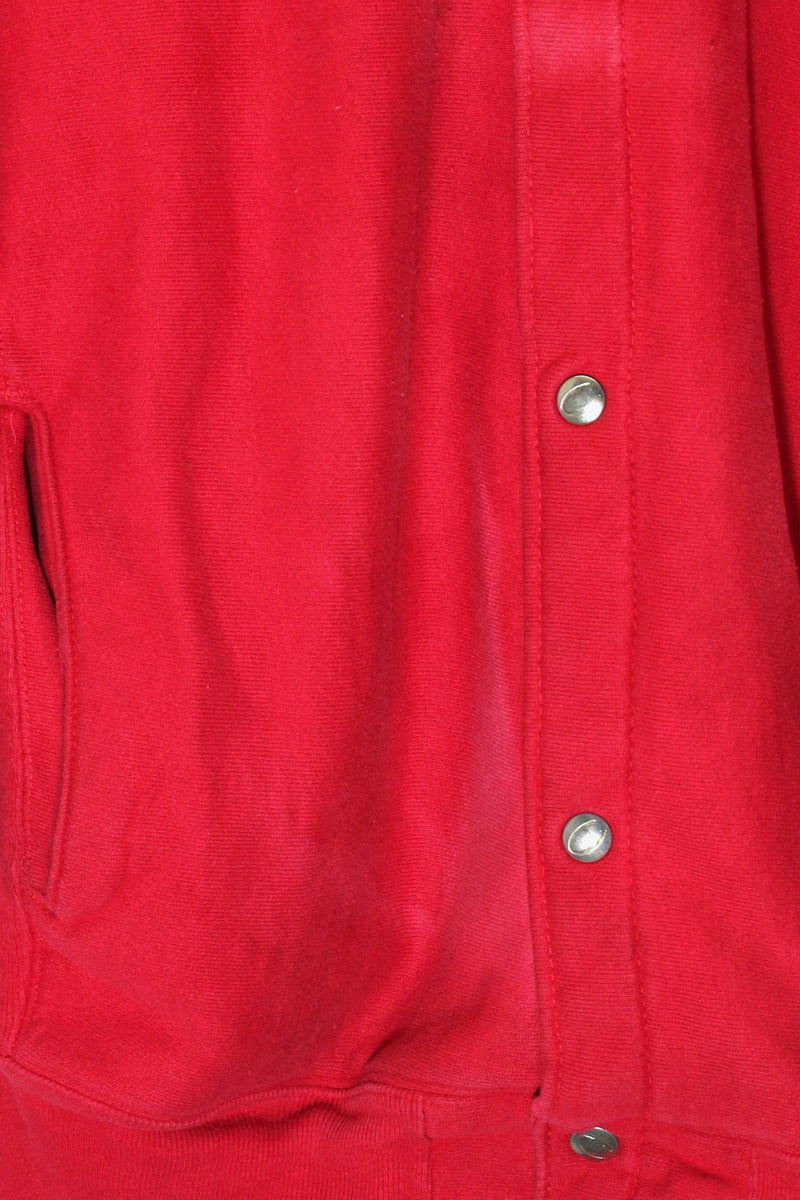 MADE IN USA 90'S REVERSE WEAVE SNAP SWEAT JACKET / PINKRED [SIZE: XL USED]