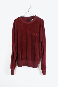 VELOUR SWEAT SHIRT / WINE RED [SIZE: L USED]