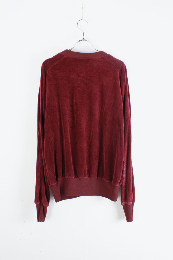 VELOUR SWEAT SHIRT / WINE RED [SIZE: L USED]