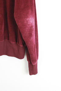 VELOUR SWEAT SHIRT / WINE RED [SIZE: L USED]