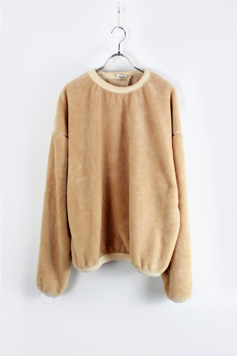 FLEECE SWEAT SHIRT / BEIGE [SIZE: L USED]