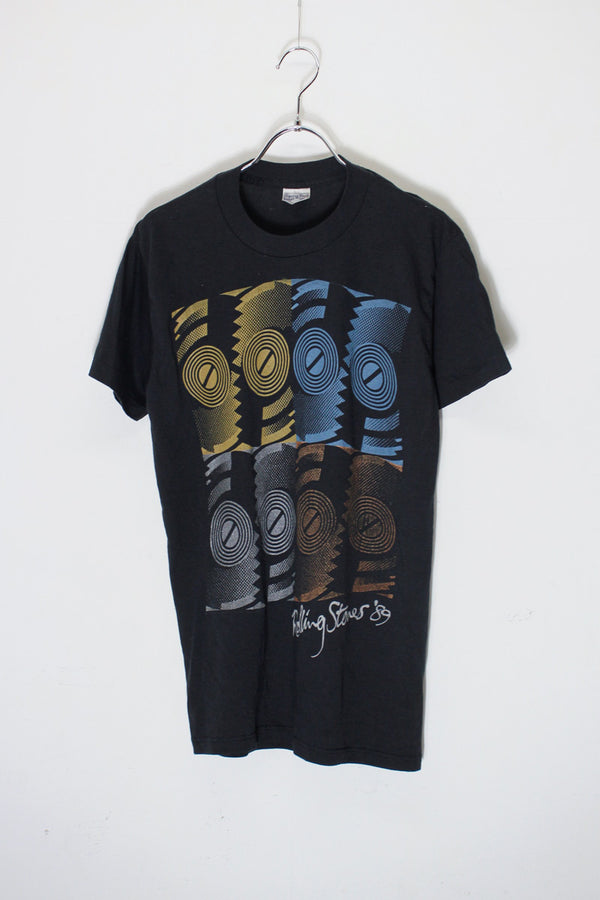 MADE IN USA '89 ROLLING STONES NORTH AMERICAN TOUR T-SHIRT / BLACK [SIZE: M USED]