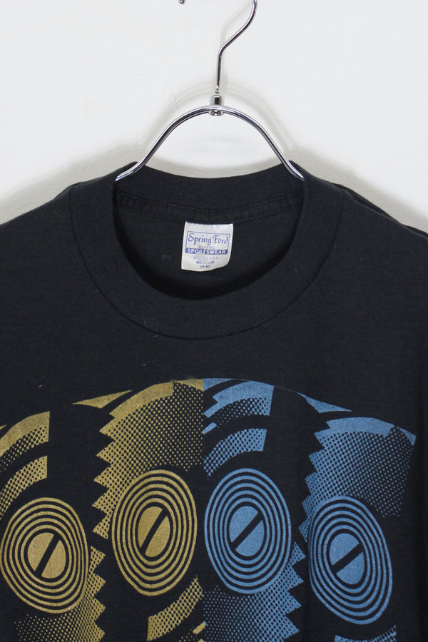 MADE IN USA '89 ROLLING STONES NORTH AMERICAN TOUR T-SHIRT / BLACK [SIZE: M USED]