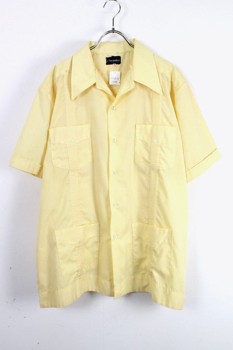 90'S CUBA SHIRT / YELLOW [SIZE:XL USED]