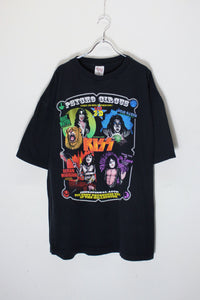 98'S S/S PSYCHO CIRCUS KISS BAND TOUR T-SHIRT / BLACK [SIZE: XXL USED]