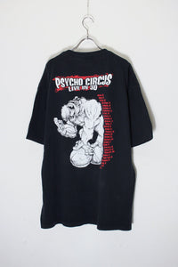 98'S S/S PSYCHO CIRCUS KISS BAND TOUR T-SHIRT / BLACK [SIZE: XXL USED]