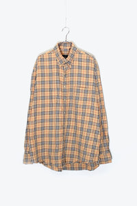 MADE IN USA L/S B.D NOVA CHECK SHIRT / BEIGE [SIZE: L USED]