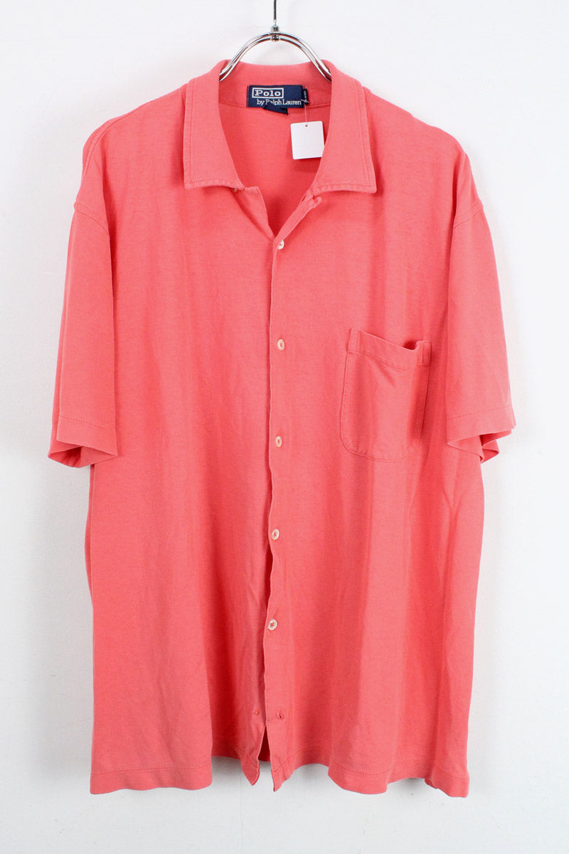 90'S S/S CUT SEW SHIRT / CHORAL [SIZE:L USED]