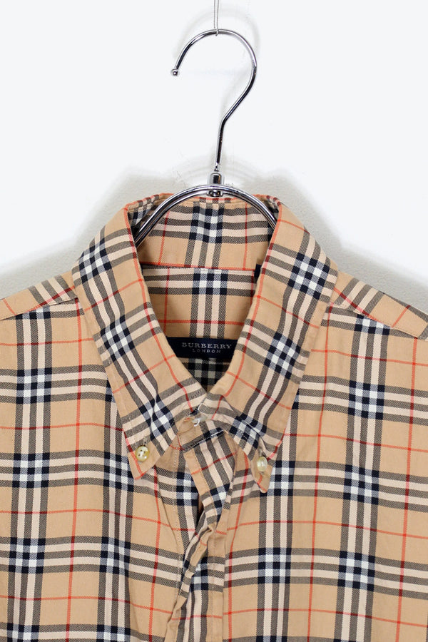 MADE IN USA L/S B.D NOVA CHECK SHIRT / BEIGE [SIZE: L USED]