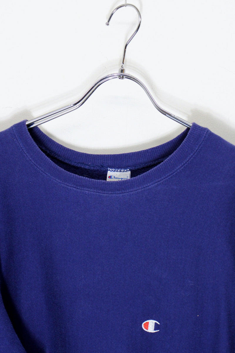MADE IN USA 90'S ONE POINT REVERSE WEAVE SWEATSHIRT / NAVY [SIZE: L USED]