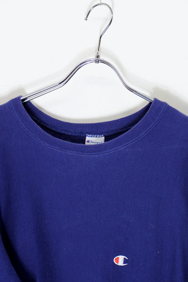 MADE IN USA 90'S ONE POINT REVERSE WEAVE SWEATSHIRT / NAVY [SIZE: L USED]