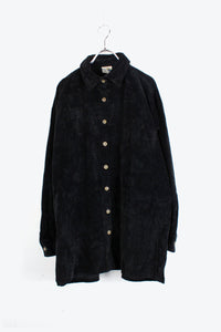 90'S CORDUROY SHIRT / BLACK [SIZE: XL相当 USED]