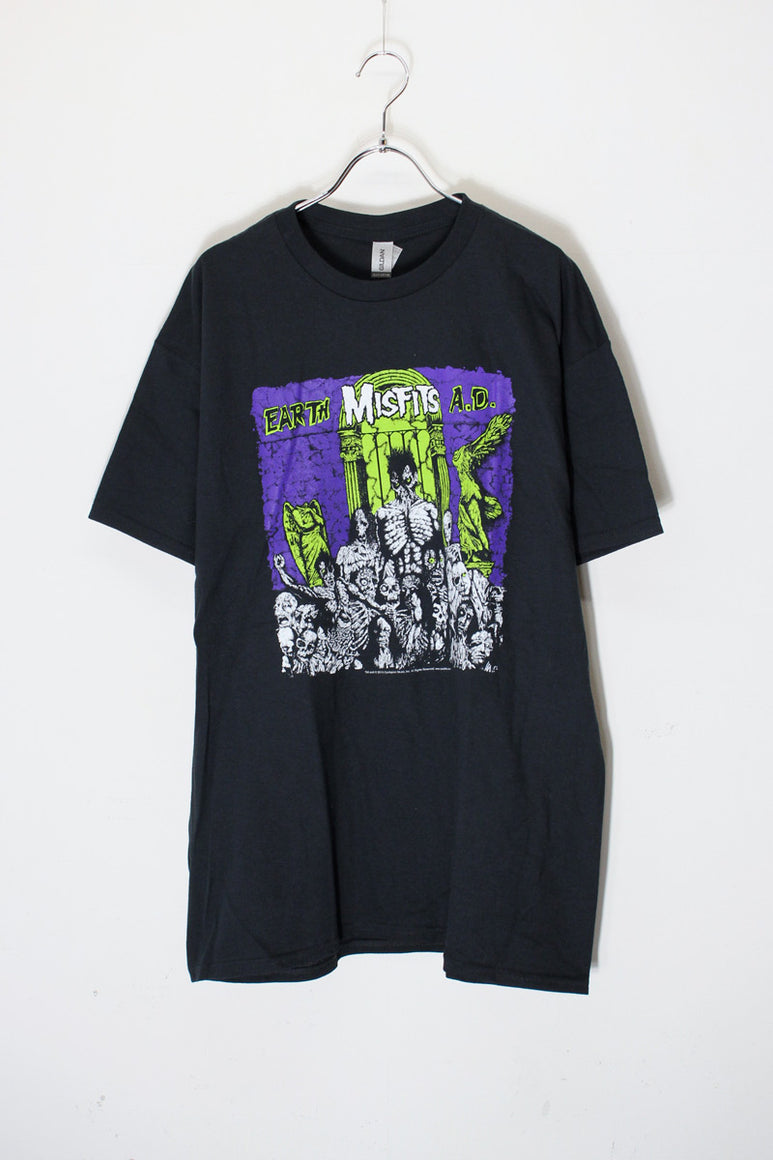 S/S MISFITS PRINT BAND T-SHIRT / BLACK [SIZE: L USED]