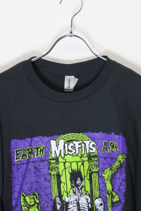 S/S MISFITS PRINT BAND T-SHIRT / BLACK [SIZE: L USED]