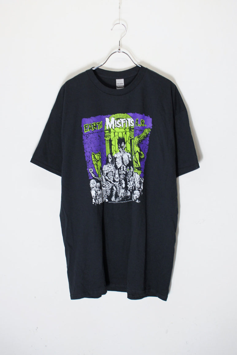 S/S MISFITS PRINT BAND T-SHIRT / BLACK [SIZE: L USED]
