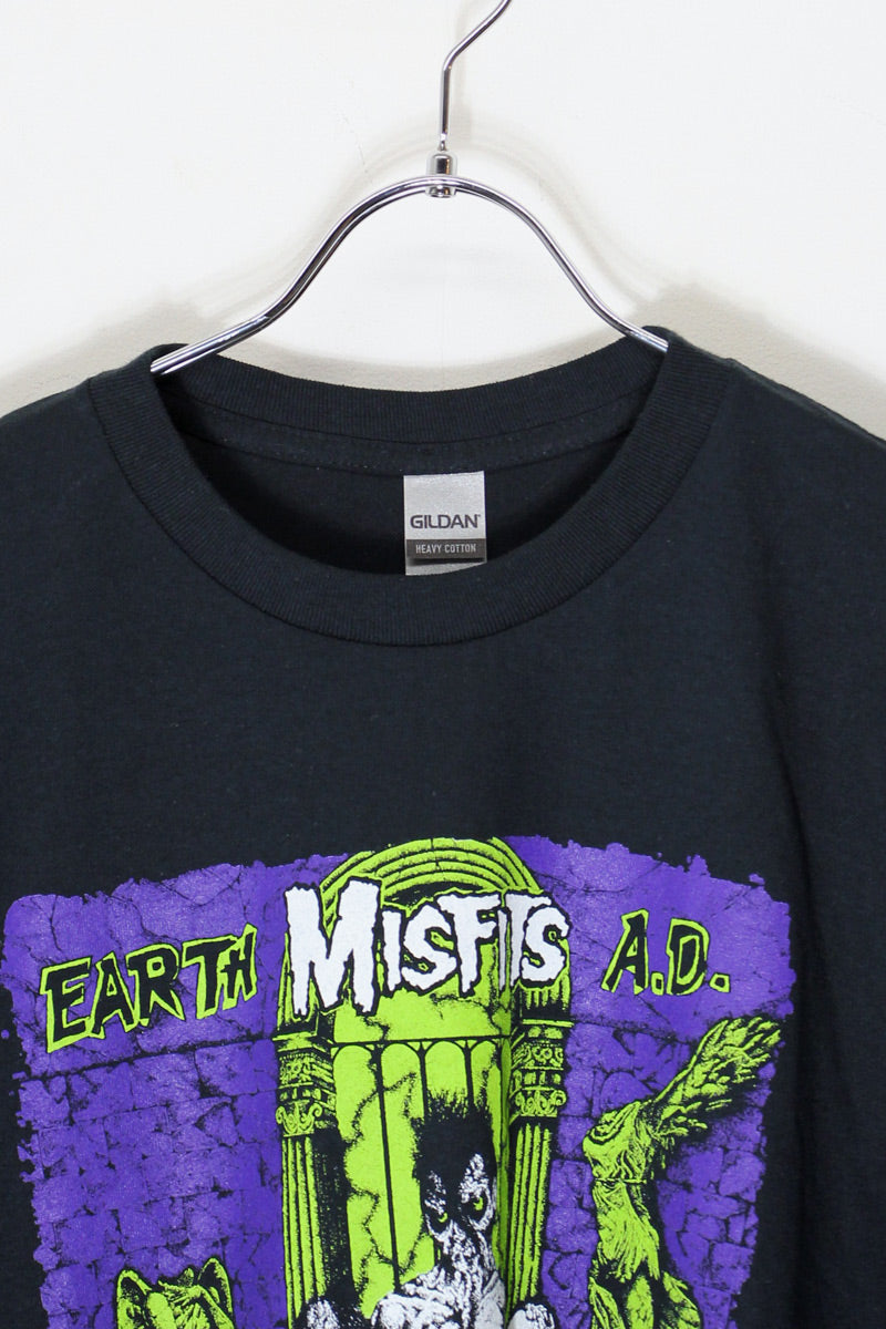 S/S MISFITS PRINT BAND T-SHIRT / BLACK [SIZE: L USED]