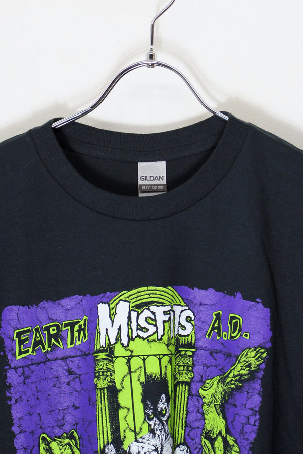 S/S MISFITS PRINT BAND T-SHIRT / BLACK [SIZE: L USED]