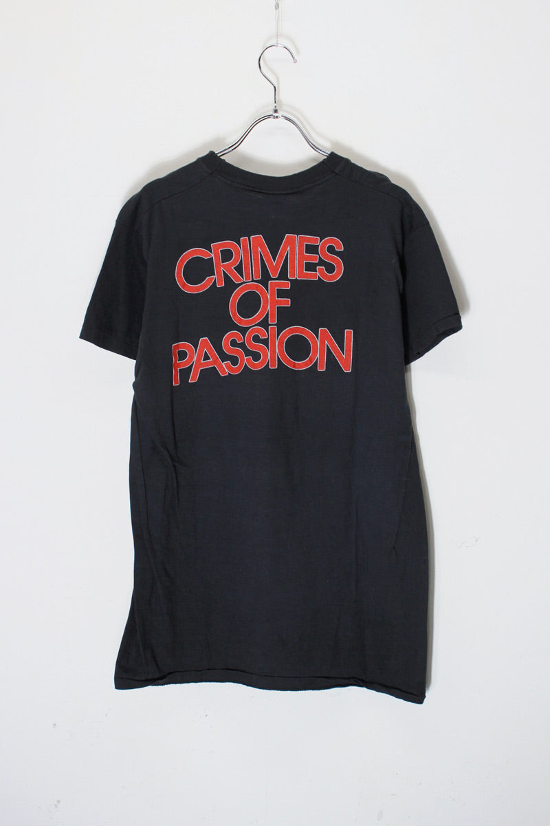 MADE IN USA 80s PAT BENATAR PRINT BAND T-SHIRT / BLACK [SIZE: XL USED]