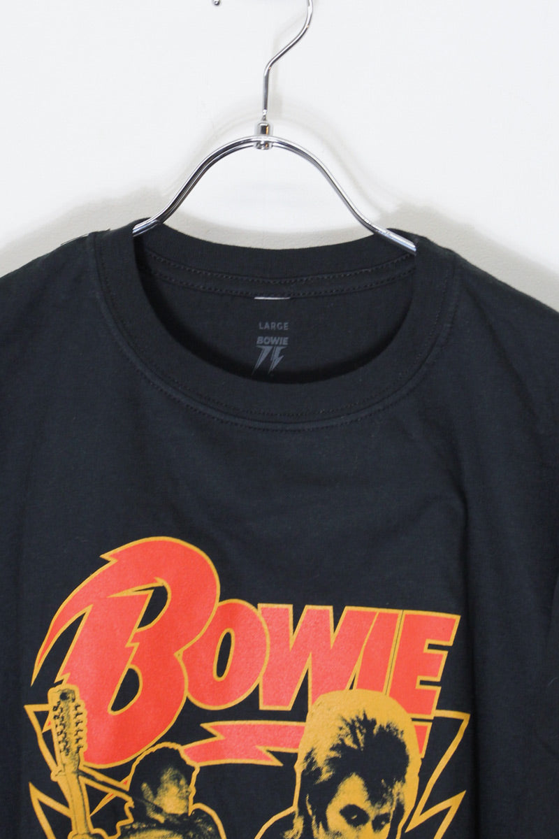 DAVID BOWIE 1972 WORLD TOUR T-SHIRT / BLACK/ORANGE [SIZE: L USED]