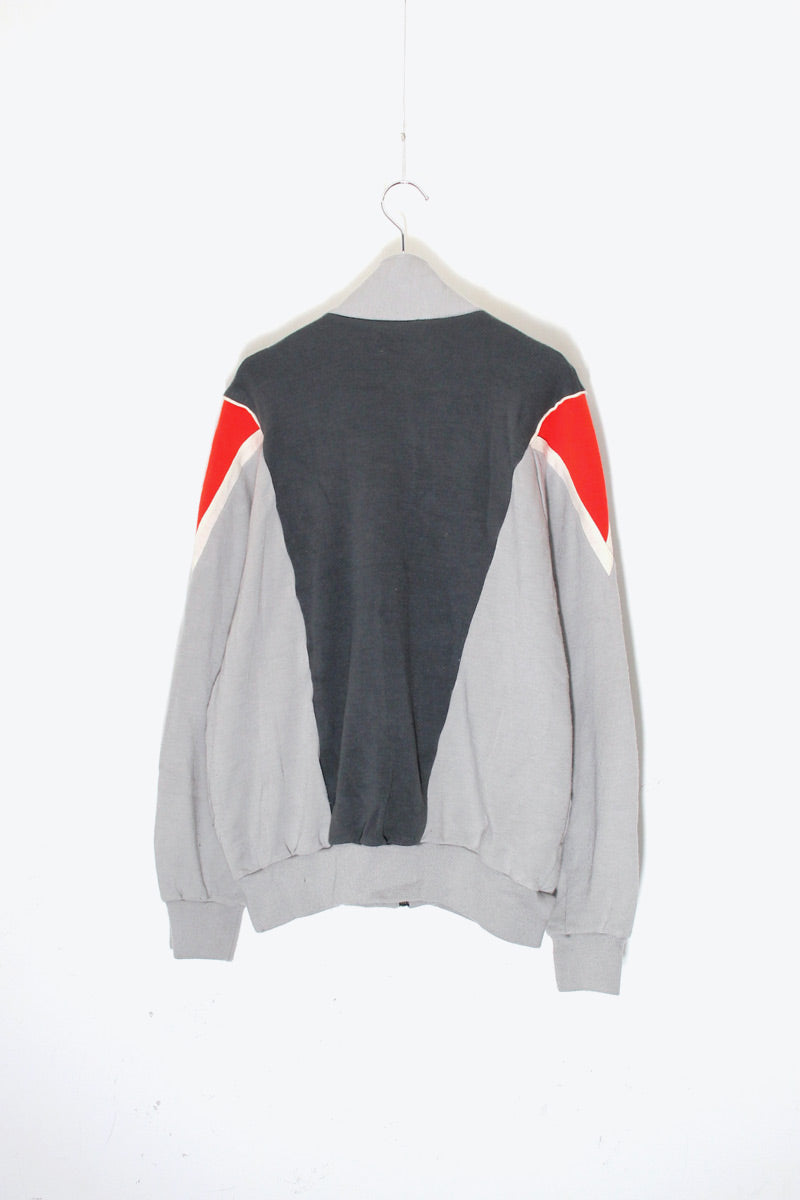 90'S SWEAT TRACK JACKET / CHARCOAL / GREY [ SIZE: L USED ]