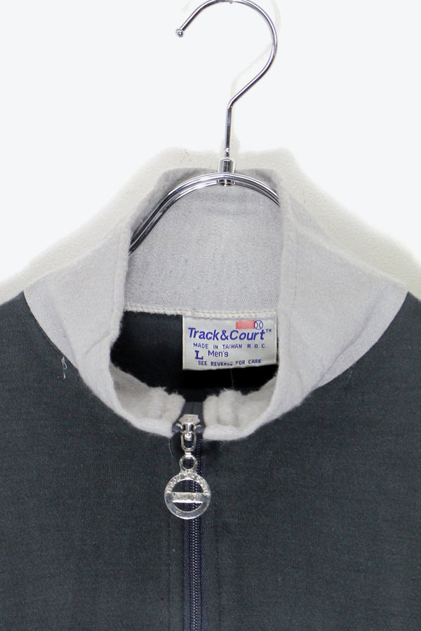 90'S SWEAT TRACK JACKET / CHARCOAL / GREY [ SIZE: L USED ]