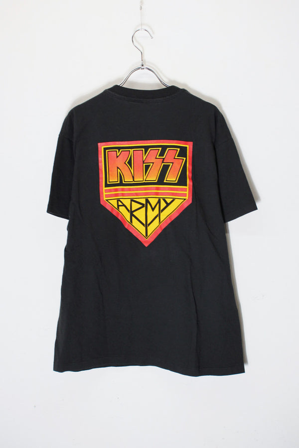 MADE IN USA 93'S KISS ALIVE III BAND T-SHIRT / BLACK [SIZE: L USED]