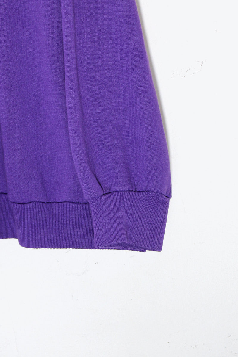 90'S HALF ZIP SWEAT TRACK JACKET / RED / PURPLE / LIGHT BLUE [ SIZE: M equivalent USED ]