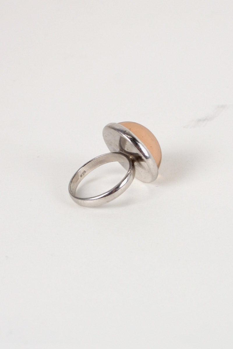 925 SILVER RING WITH GLASS STONE [SIZE: US 8.5 equivalent USED]
