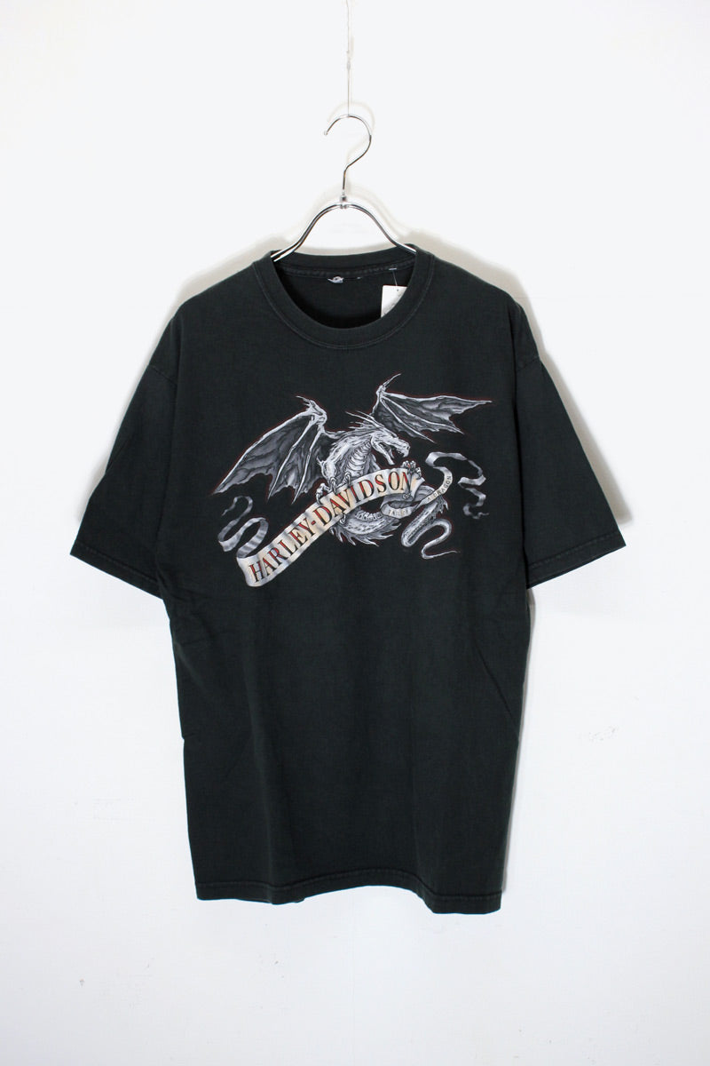 05'S S/S EAGLE PA BACK PRINT T-SHIRT / BLACK [SIZE: M Equivalent USED]