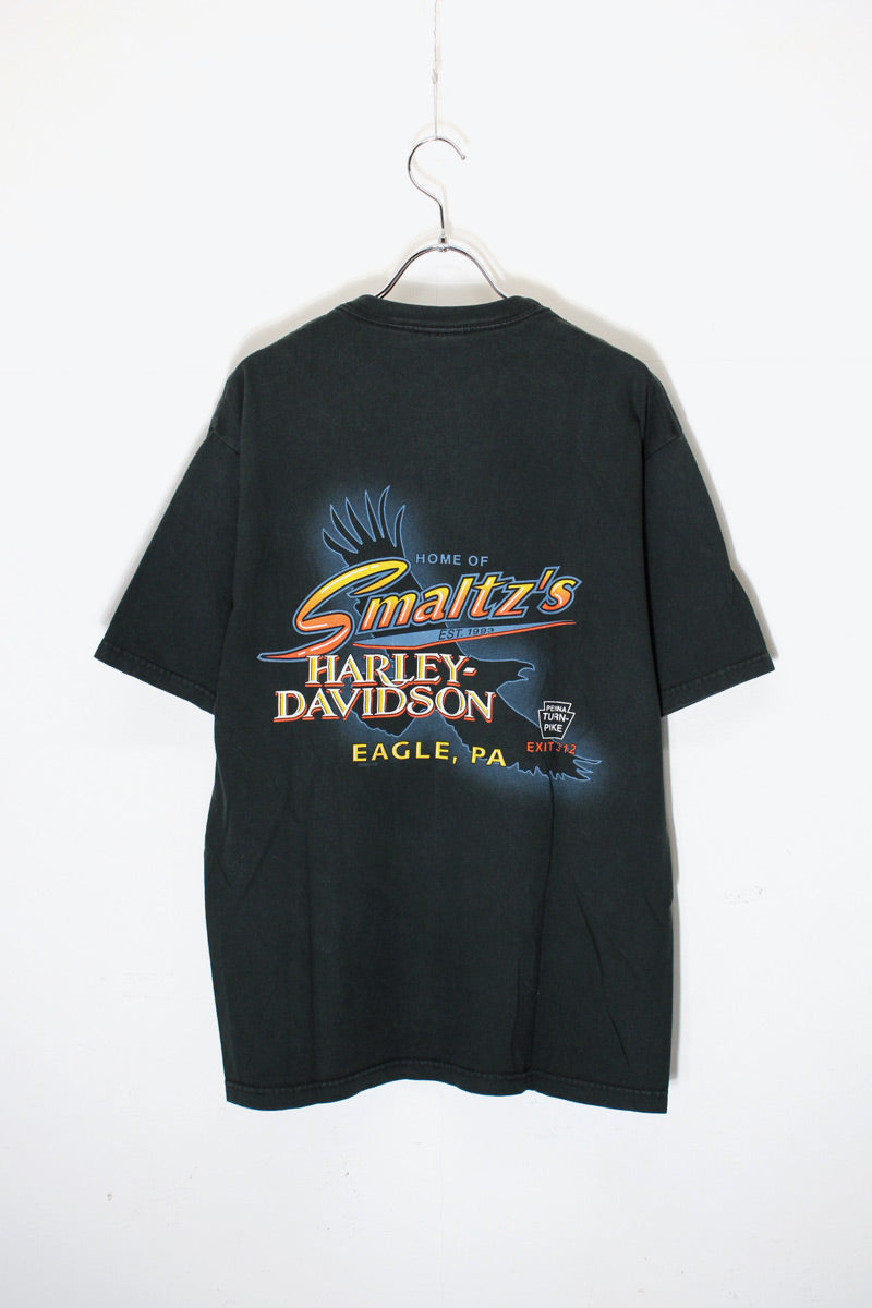 05'S S/S EAGLE PA BACK PRINT T-SHIRT / BLACK [SIZE: M Equivalent USED]