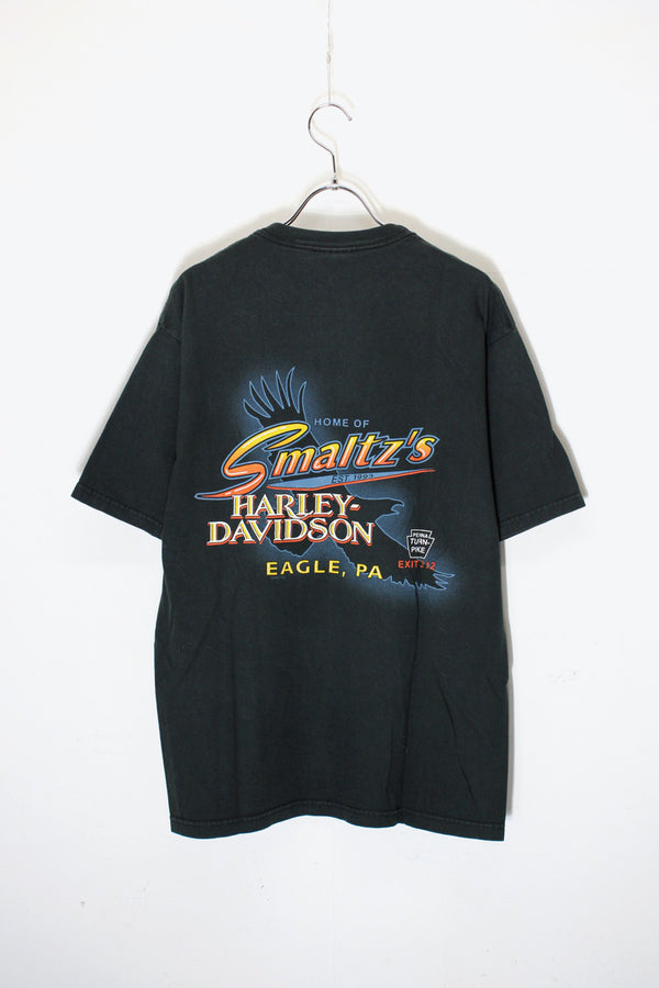 05'S S/S EAGLE PA BACK PRINT T-SHIRT / BLACK [SIZE: M Equivalent USED]