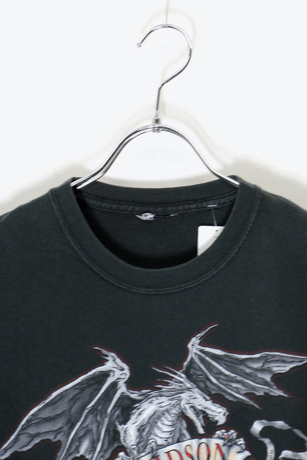 05'S S/S EAGLE PA BACK PRINT T-SHIRT / BLACK [SIZE: M Equivalent USED]
