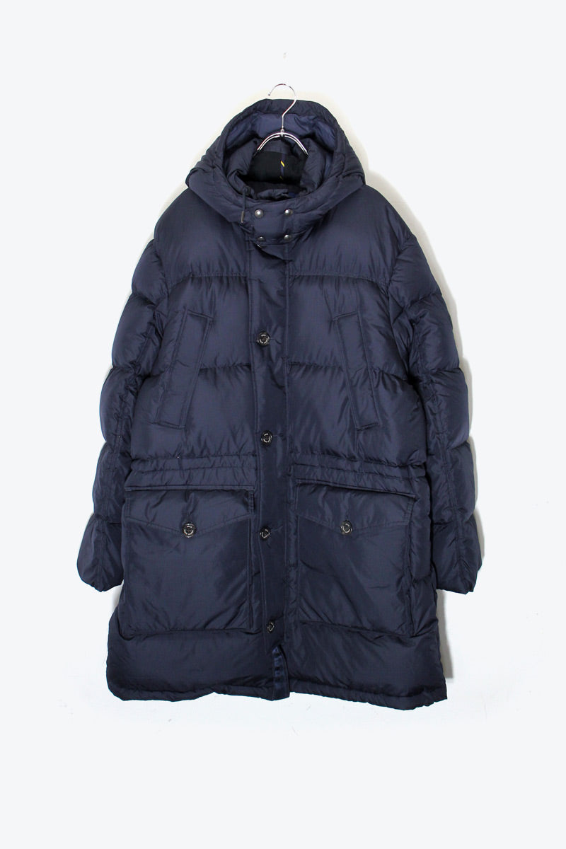 ATTACHABLE HOODIED DOWN COAT / NAVY［ SIZE: L USED ]
