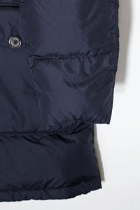 ATTACHABLE HOODIED DOWN COAT / NAVY［ SIZE: L USED ]