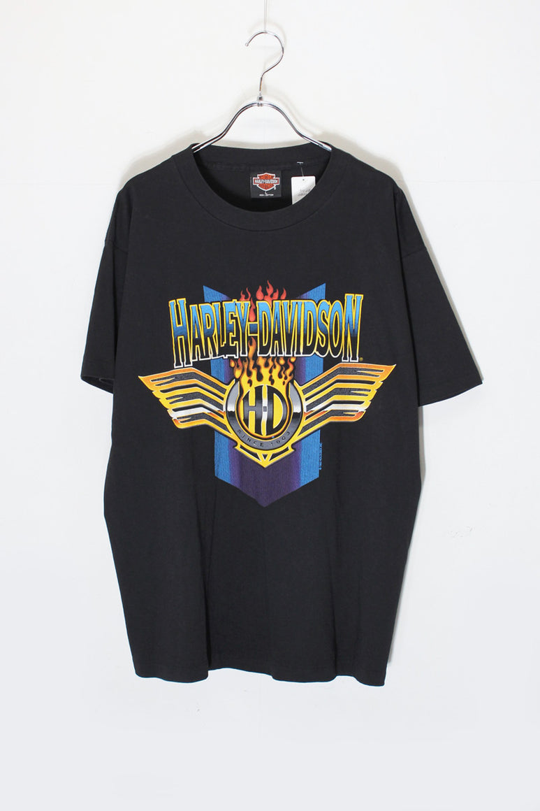 MADE IN USA 93'S BARTELS' WEST LOS ANGELS T-SHIRT / BLACK [SIZE: L USED]