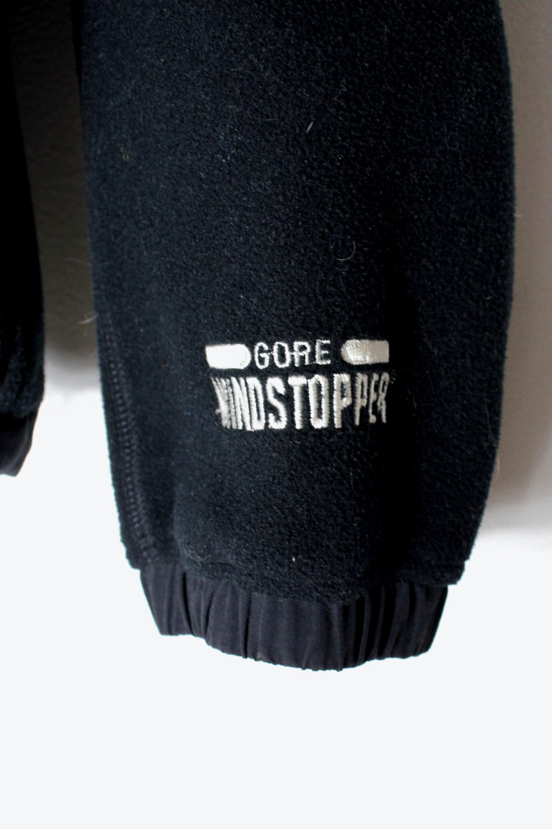 ZIP FLEECE JACKET GORE-WINDSTOPPER / BLACK [SIZE: L USED]