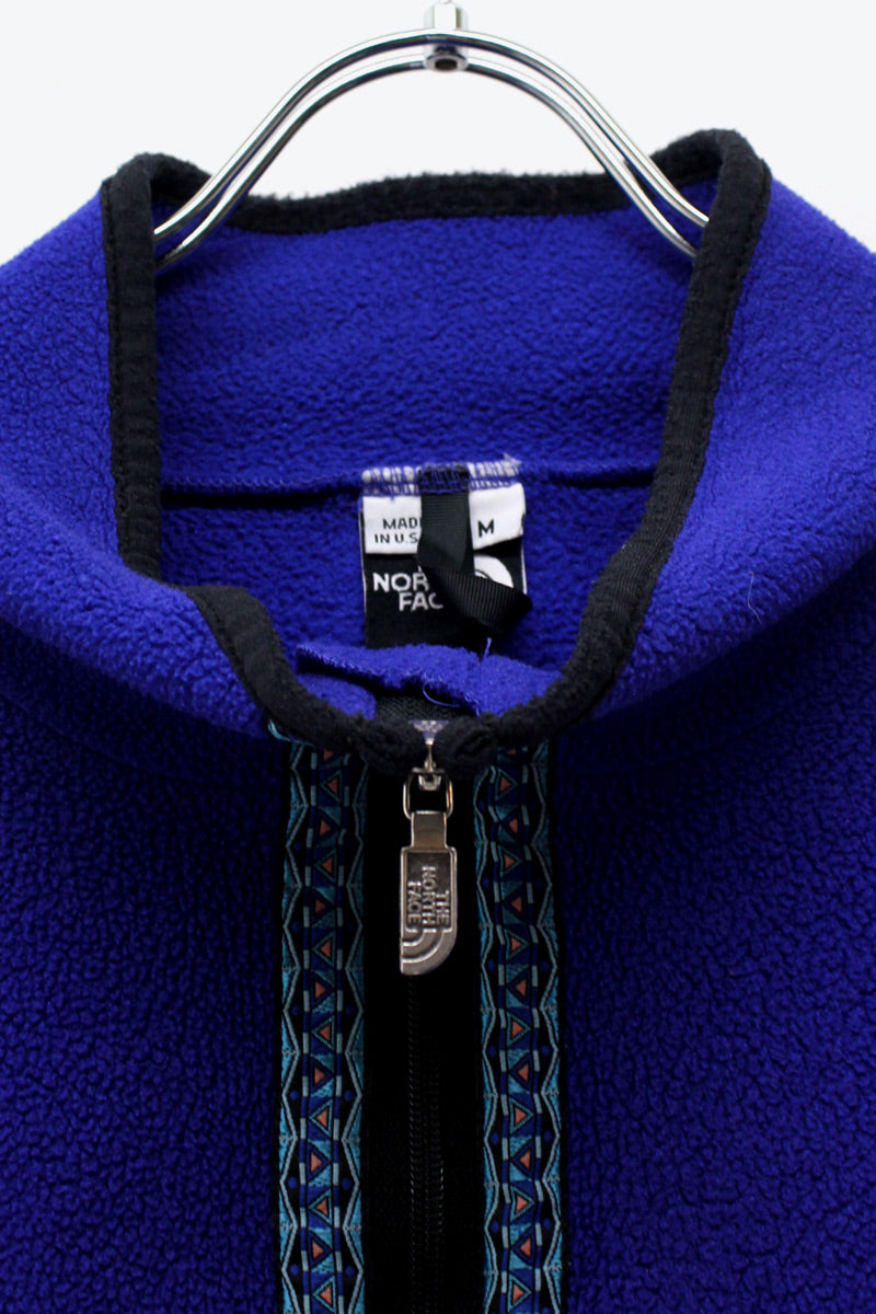 MADE IN USA 90'S HALF-ZIP FLEECE / PURPLE/BLUE [SIZE: M USED]