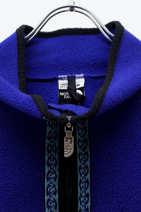 MADE IN USA 90'S HALF-ZIP FLEECE / PURPLE/BLUE [SIZE: M USED]