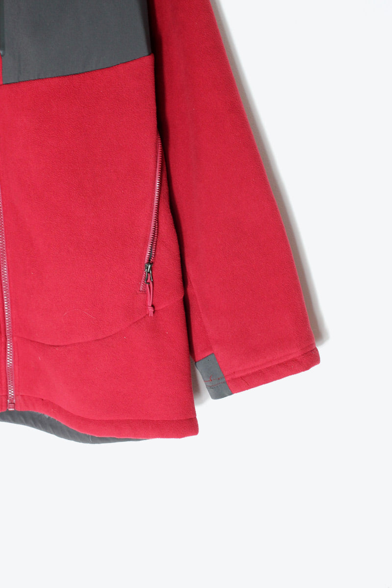 ZIP FLEECE BOA JACKET / RED [SIZE: XL USED]