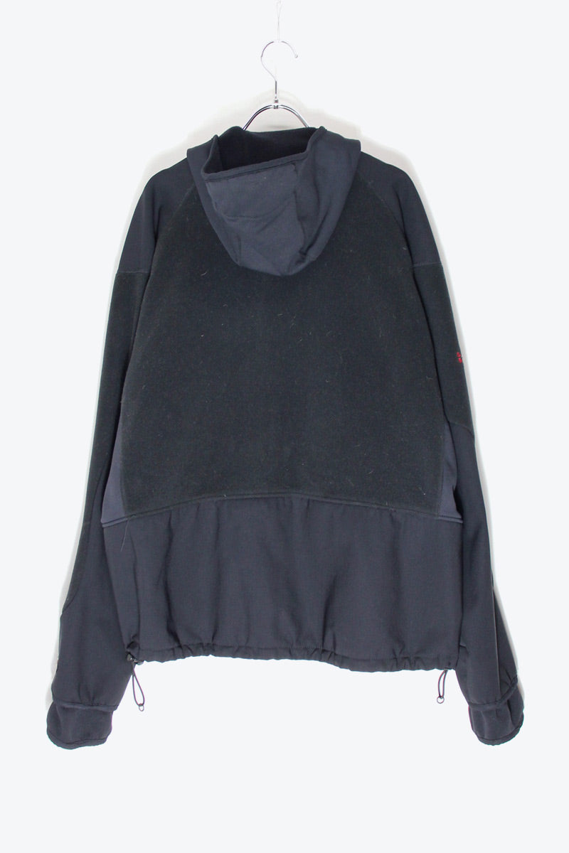 HOODIE ZIP FLEECE JACKET / BLACK [SIZE: XL USED]