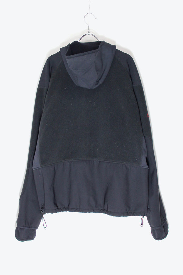 HOODIE ZIP FLEECE JACKET / BLACK [SIZE: XL USED]