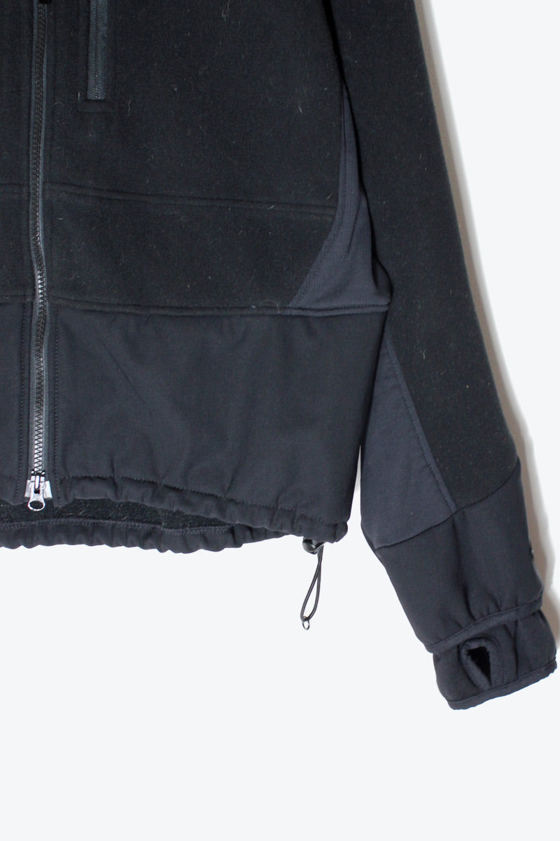 HOODIE ZIP FLEECE JACKET / BLACK [SIZE: XL USED]