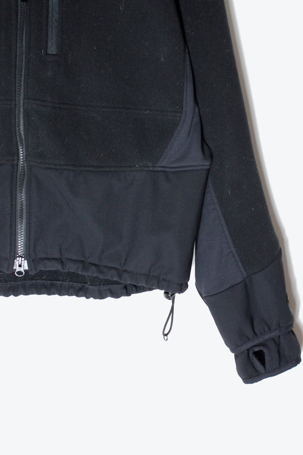 HOODIE ZIP FLEECE JACKET / BLACK [SIZE: XL USED]