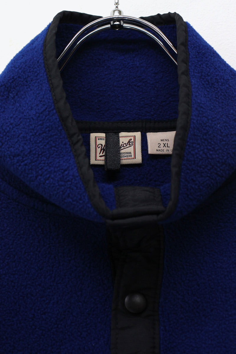 MADE IN USA POLARTEC PULLOVER HALF-ZIP FLEECE JACKET / BLUE [SIZE: 2XL USED]