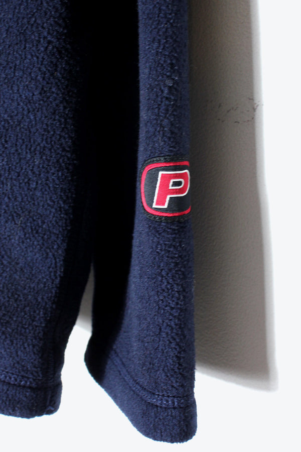 MADE IN USA 90'S HALF-ZIP FLEECE / NAVY [SIZE: M USED]