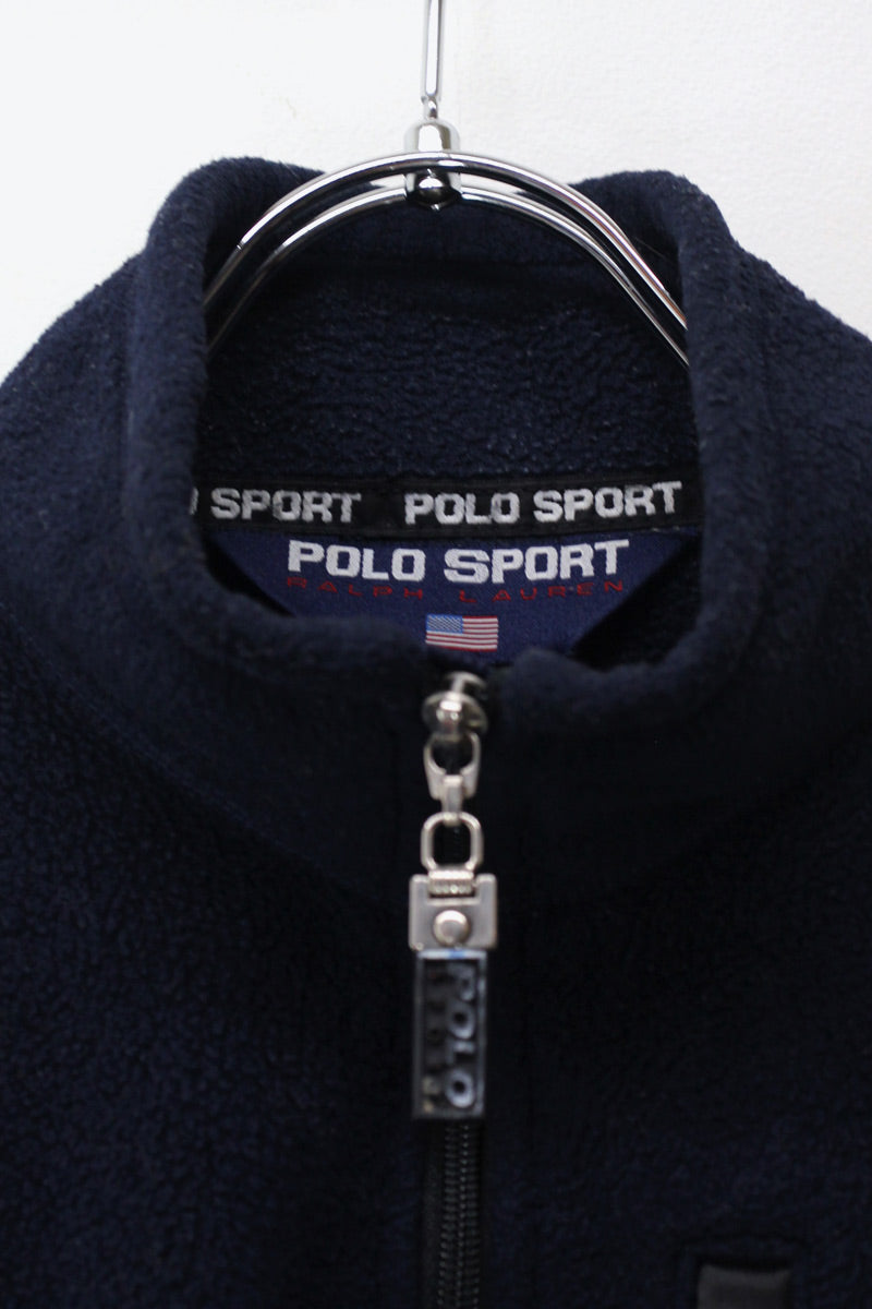MADE IN USA 90'S HALF-ZIP FLEECE / NAVY [SIZE: M USED]