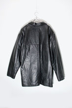 画像をギャラリービューアに読み込む, MADE IN ITALY 90&#39;S LEATHER QUILTING LINNING COAT / BLACK [SIZE: XL相当 USED]
